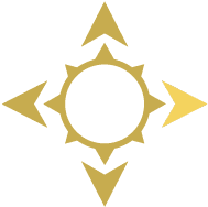 Bússola dourada simbolizando a direção certa para seus negócios